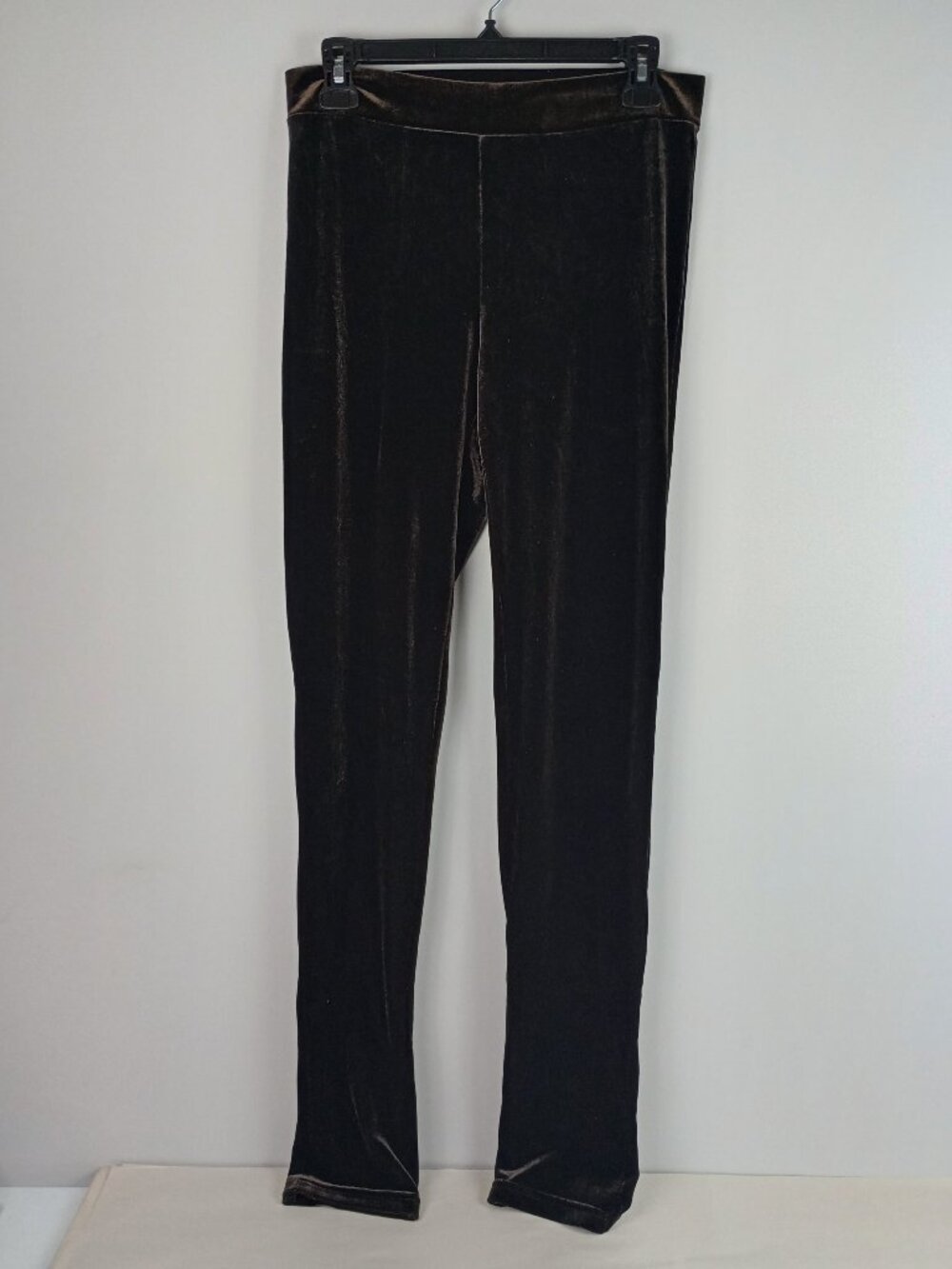 Influence De Naf Naf Womens M T2 Brown Velvet Stretch Long Legging Yoga Pants